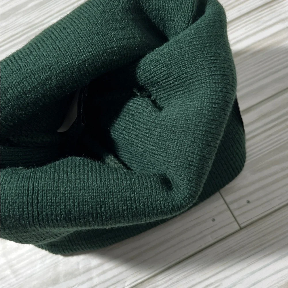 New Era Athletics‎ Kids knit Beanie Green/Yellow Pom Pom removable youth OS MLB